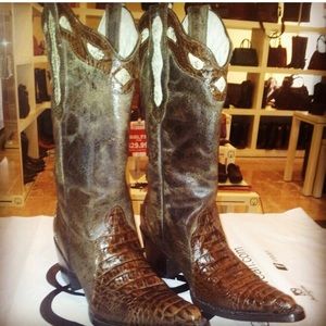 VEARI Exotic Leather Cowgirl Boots.